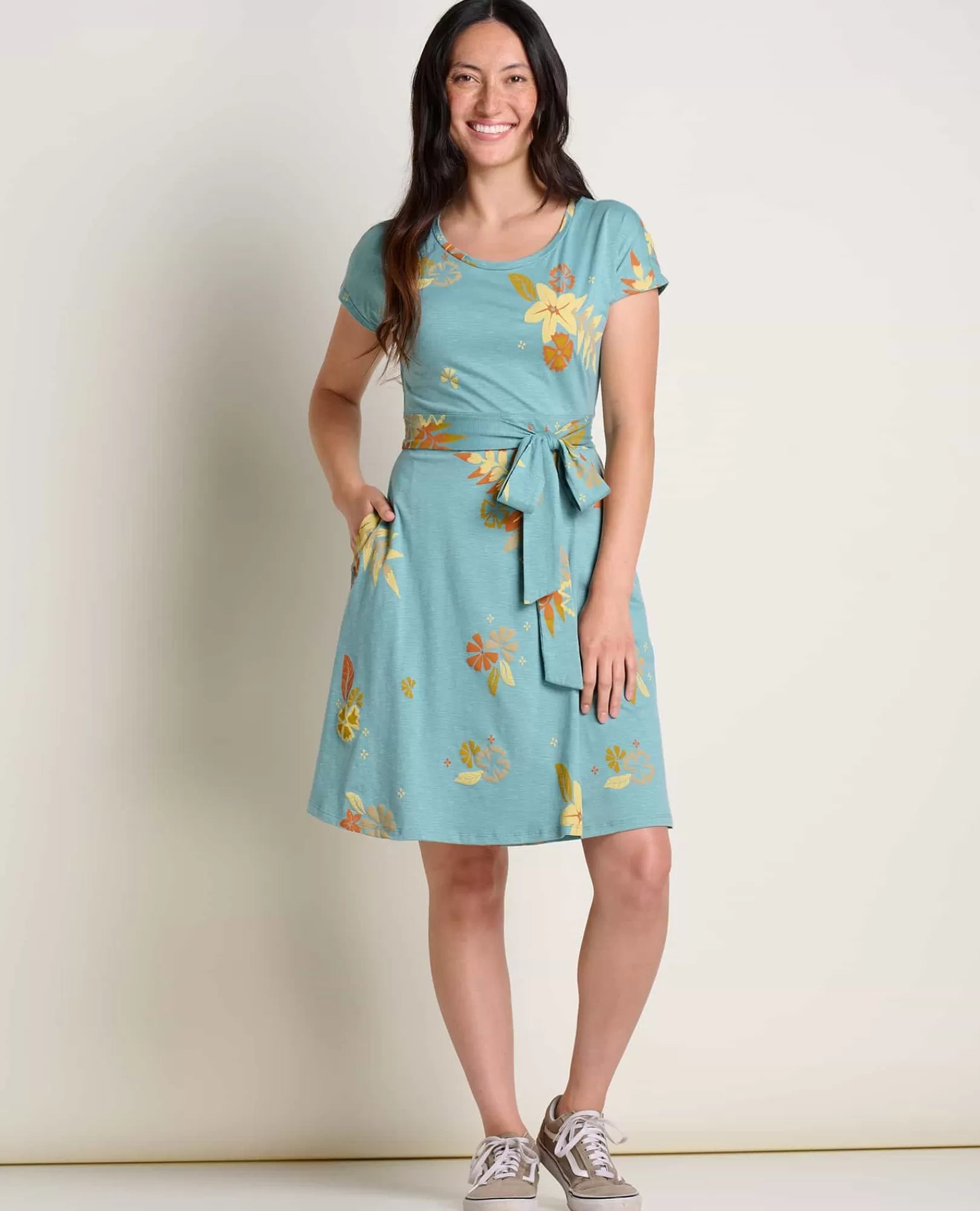 Cue Wrap Short Sleeve Dress