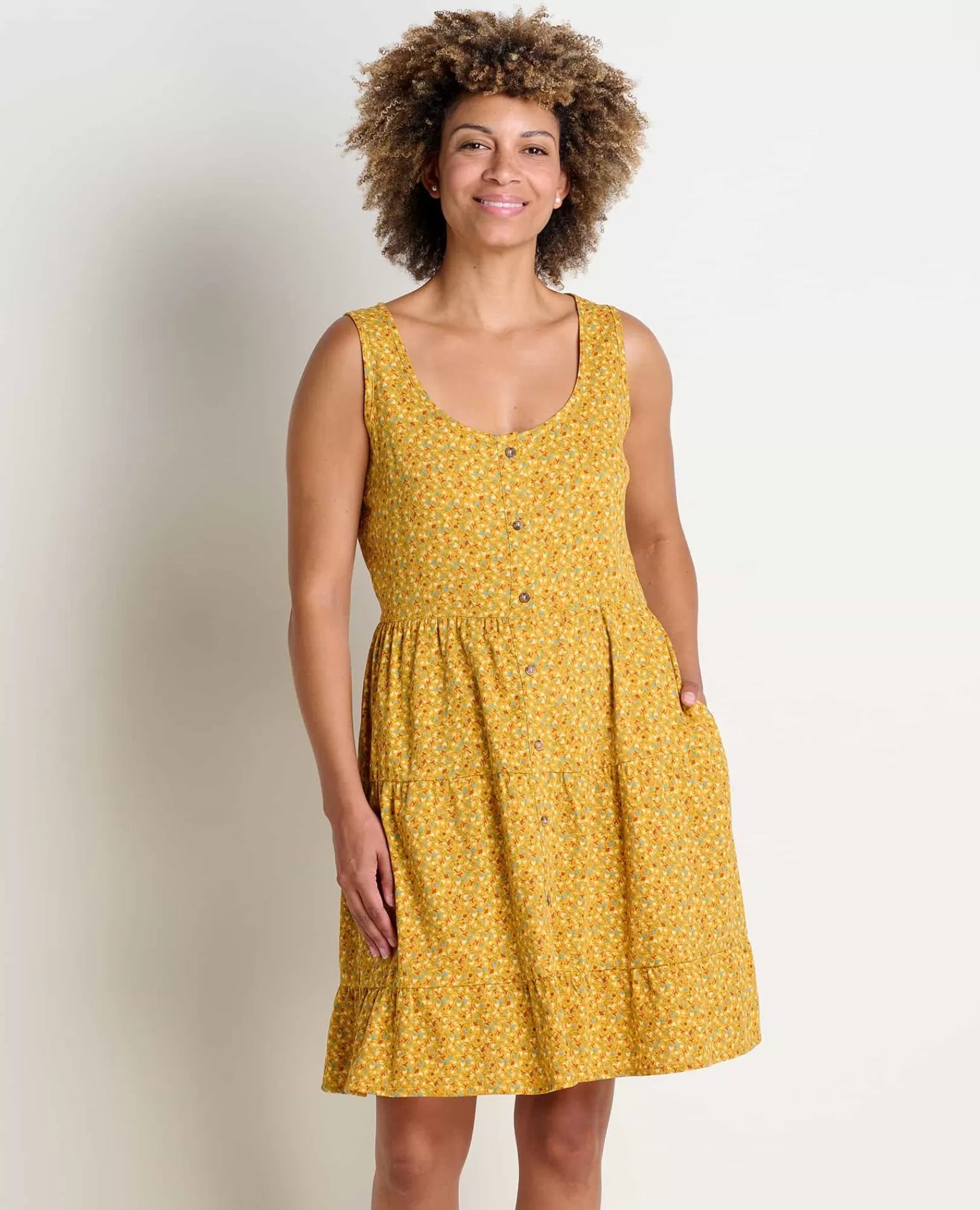 Manzana Tiered Sleeveless Dress