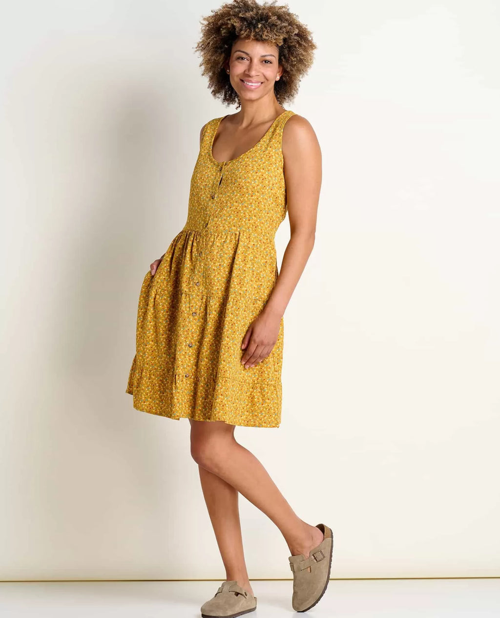 Manzana Tiered Sleeveless Dress