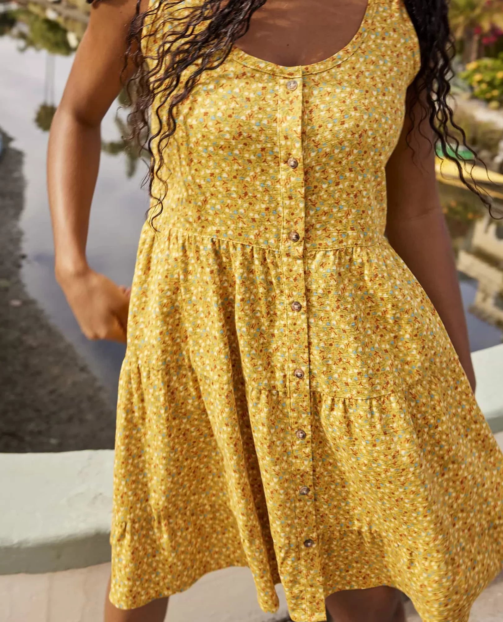 Manzana Tiered Sleeveless Dress