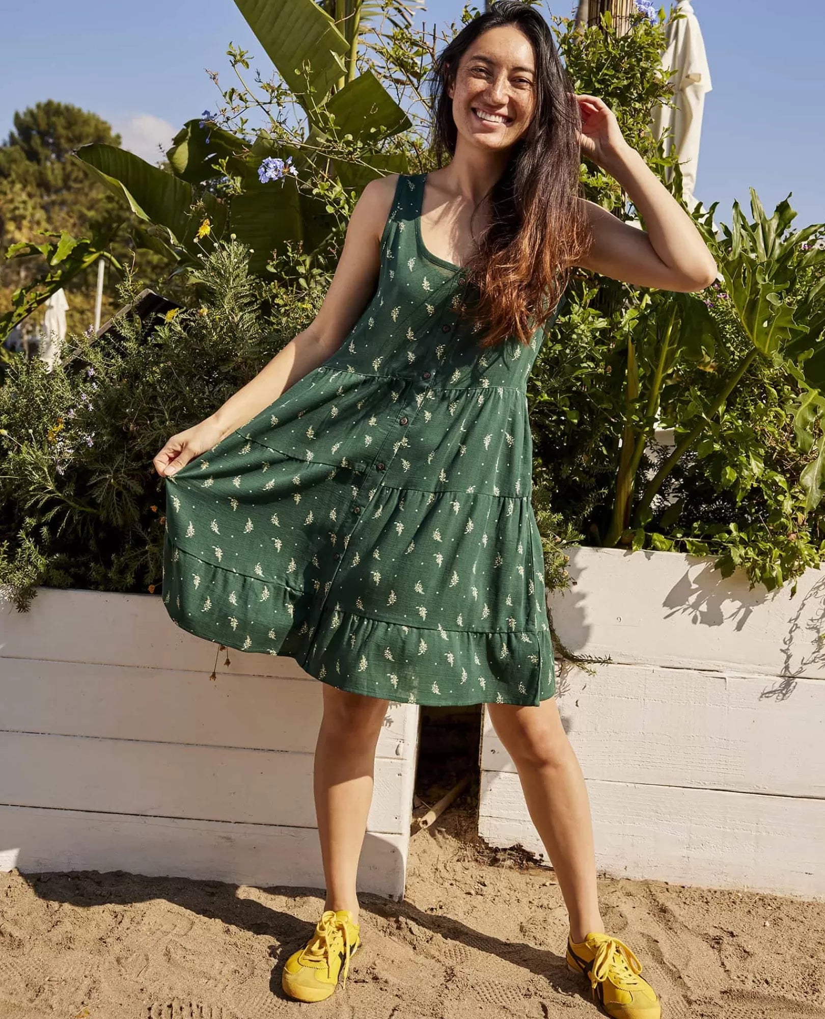 Manzana Tiered Sleeveless Dress