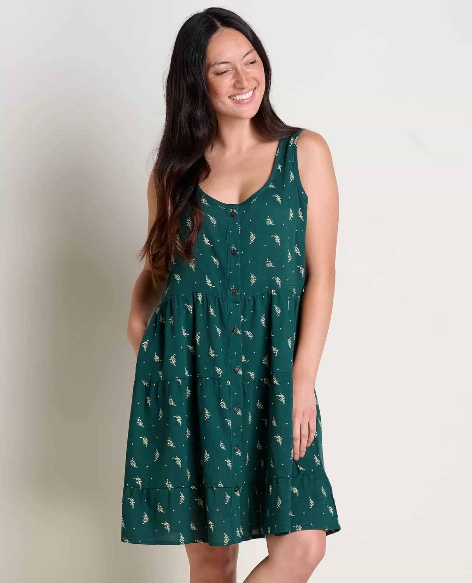 Manzana Tiered Sleeveless Dress