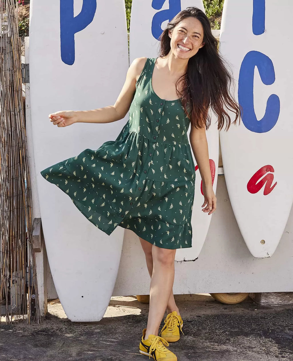 Manzana Tiered Sleeveless Dress