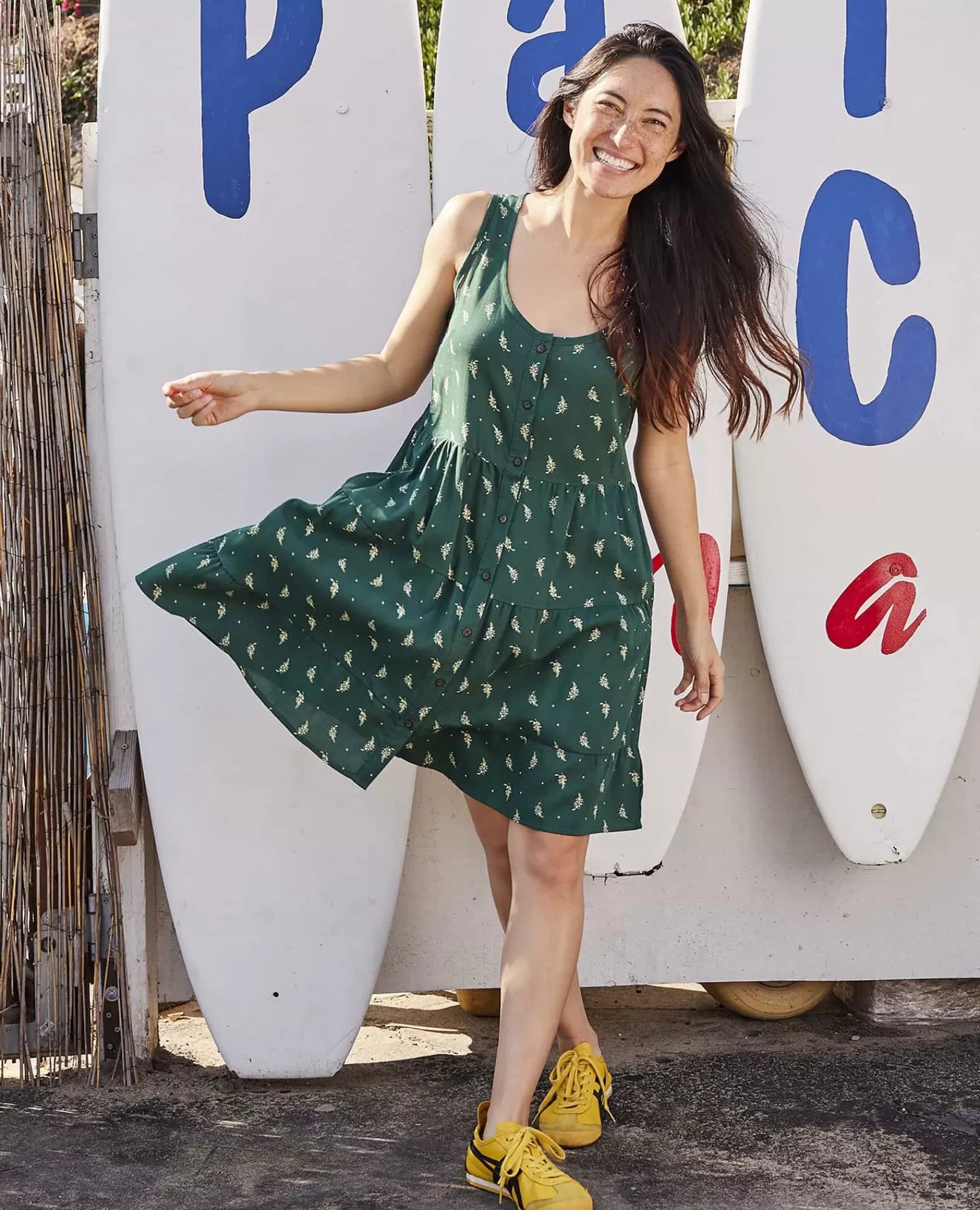Manzana Tiered Sleeveless Dress