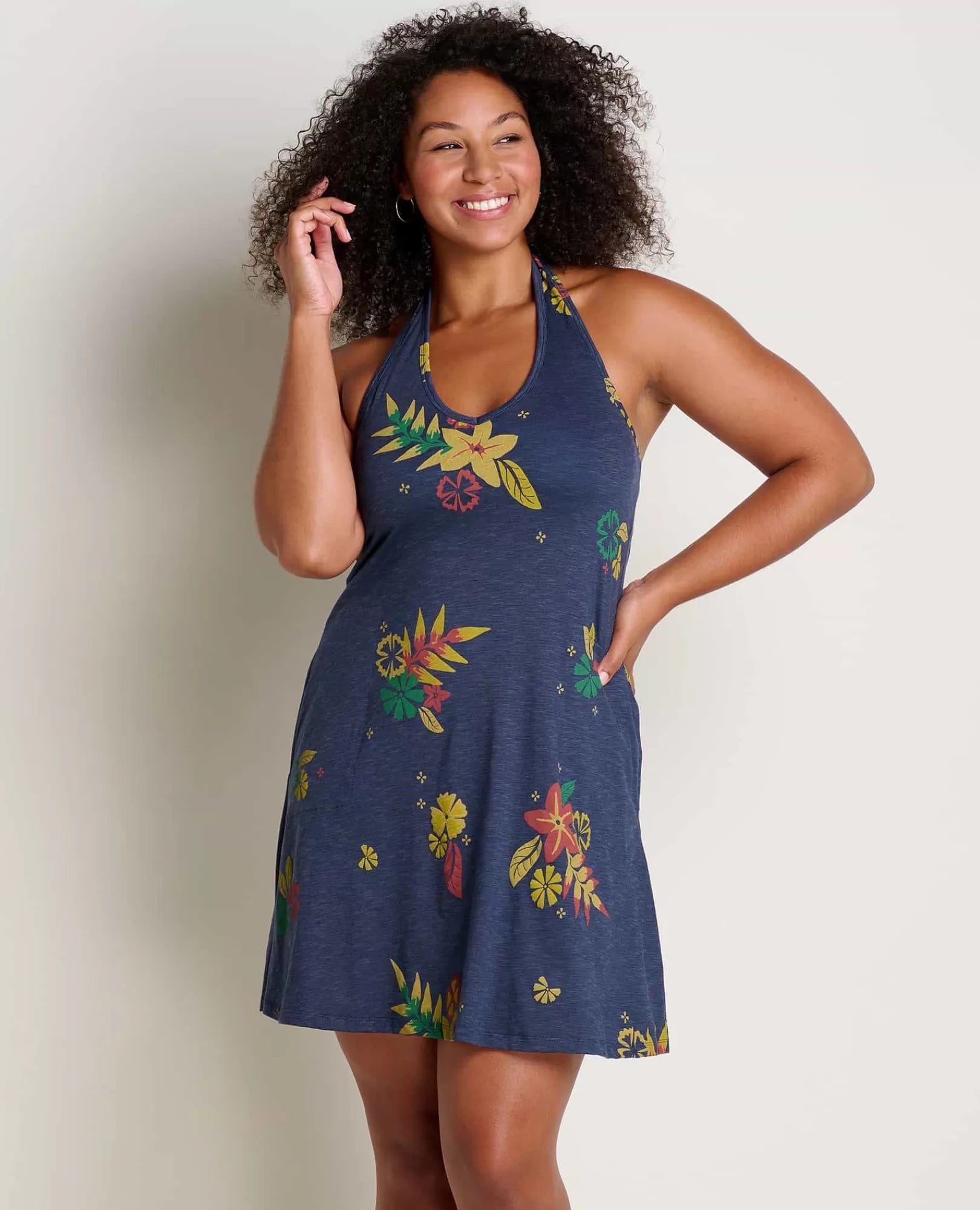 Plumeria Halter Dress
