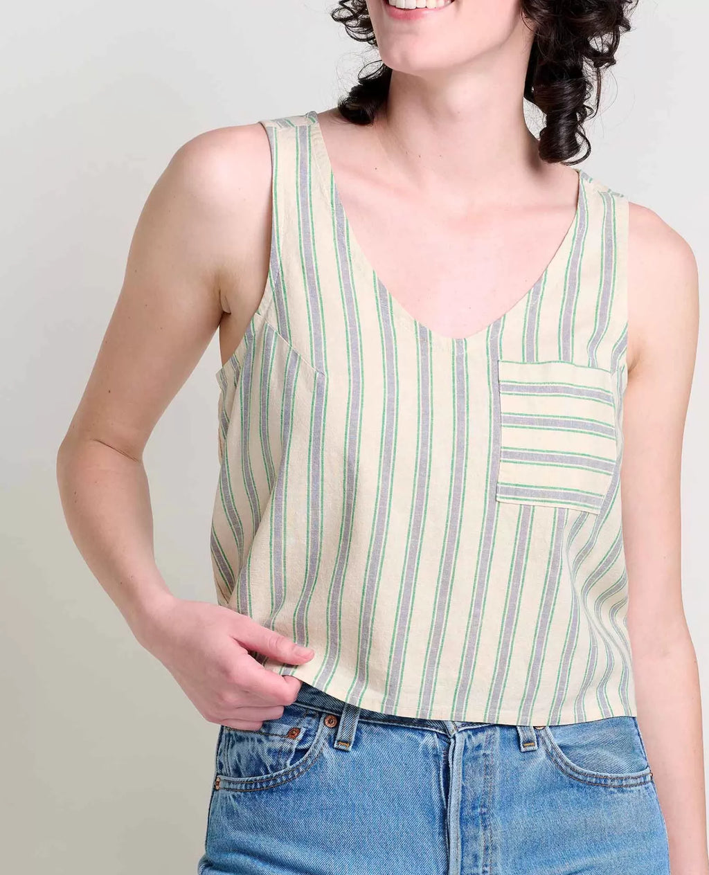 Taj Hemp Button Back Tank Ii
